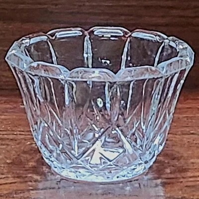 Crystal Pressed Cut Heavy Clear Glass Lamp Shade Sconce Chandelier 1" Fitter - Image 1 of 4