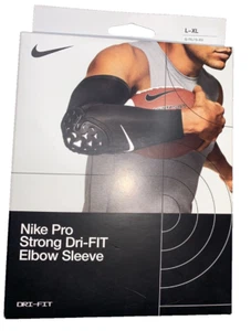 Nike Pro Strong Dri-FIT Elbow Sleeve L-XL Unisex Black Flexible Foam - Picture 1 of 5