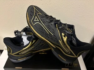 Mizuno Men's Wave Exceed Tour 6 AC 10th Anniversary Tennis Shoes Black/Gold - Picture 1 of 4
