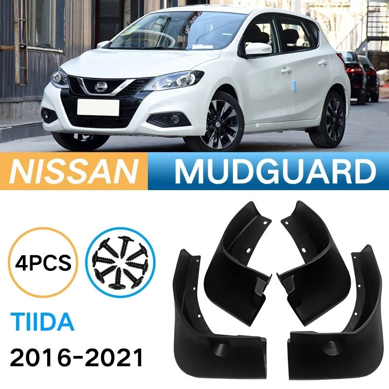 Guardabarros de plástico ABS para Nissan Tida 2016-2021 4 piezas Foto 1 de 4