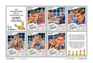 Chess Bobby Fischer 80th Anniversary MNH Stamps 2023 Djibouti M/S - Picture 1 of 1