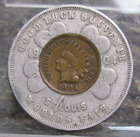 New Listing1904 Indian Head Cent encased 1904 St. Louis World's Fair Souvenir Luck