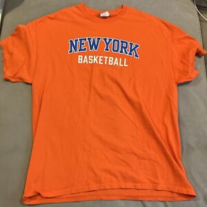 New York Knicks - 2015-16 Opening Night - Orange Promo T Shirt - Men's Size XL