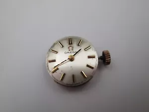 Máquina y esfera Omega mujer. Cuerda manual. Calibre 484. Dial gris. Suiza. 1970 - Imagen 1 de 5