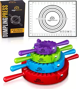 Dumpling Maker Kit, Set of 4 - Mold Ravioli, Empanadas, Gyozas, Calzones - Picture 1 of 12