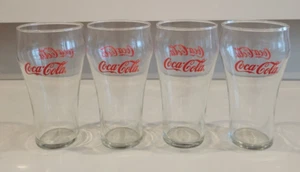 4 COCA COLA TUMBLERS WITH RED LOGO 6 INCHES HOLDS 12 OZS - Picture 1 of 5