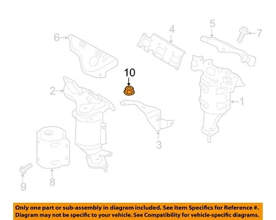 Sistema de escape de borde Ford OEM 09-23 colector convertidor tuerca protectora W711402S900 Foto 1 de 2