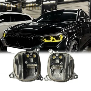 Yellow Angel Eyes DRL Adaptive LED Modules For BMW X3 X4 M G01 G02 Headlights - Picture 1 of 6