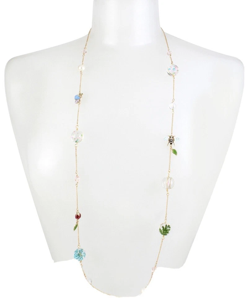 Betsey Johnson Long 43” Station Necklace Sweetness & Light P30