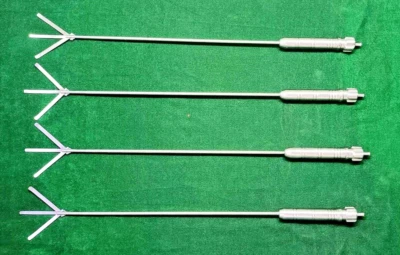 Ventilador retractor laparoscópico 4 piezas 3 aspas 5 mm x 330 mm instrumentos quirúrgicos reutilizables Foto 1 de 4