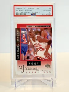 Michael Jordan 1998 Upper Deck Pic of Excellence #8, PSA 10, *23 en grado* POP 9 - Imagen 1 de 3