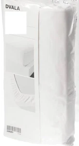 DVALA Fitted sheet, white, Double, 100% COTTON, NEW - Picture 1 of 1