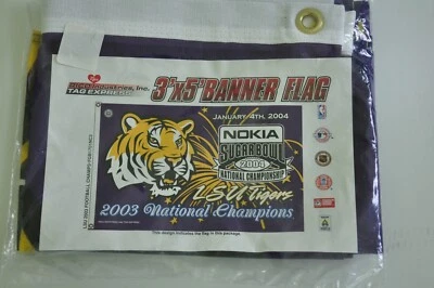LSU 2003 National Champions Sugar Bowl 3’X5’ Banner Flag - Canvas with Grommets - Image 1 of 2