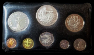 1973 First National Coinage of Barbados Proof Set in Original Box COA - Picture 1 of 5