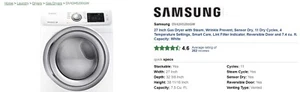 $199 OBO Samsung Pre-owned 27 Inch Gas Dryer with Steam - Picture 1 of 2