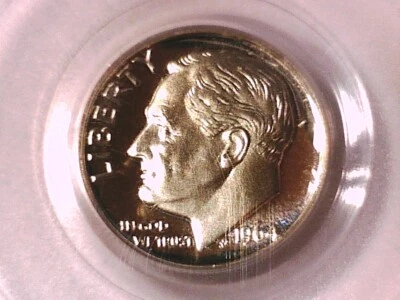 1964 Proof Roosevelt Dime PCGS PR 68 CAM 11199732 - Image 1 of 3