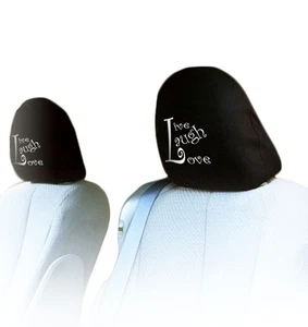 Nuevo par de cubiertas de reposacabezas de asiento de auto camión Live Laugh Love para Toyota - Imagen 1 de 7