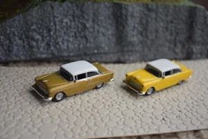 1/87 HO CMW Chevrolet Bel Air 1955 x2 Diescast cars unboxed - Picture 1 of 2