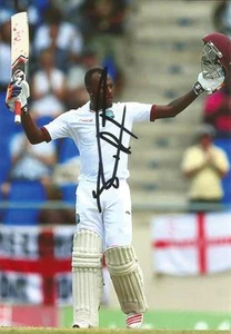 WEST INDIES: JERMAINE BLACKWOOD SIGNED 6x4 TEST ACTION PHOTO+COA - Picture 1 of 1