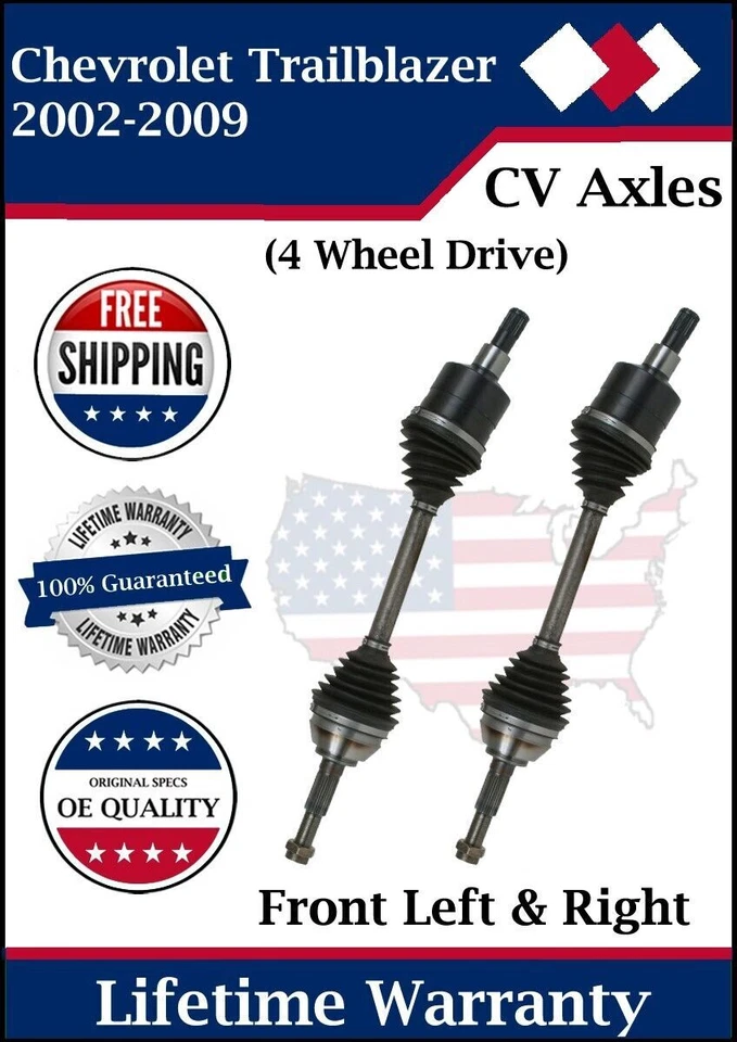 Ejes CV delanteros Cardone OEM para Chevy Trailblazer 2002-2009 4x4 garantía de por vida Foto 1 de 4