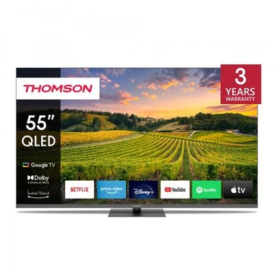 Thomson TV 55 THOMSON UHD  SMART 4K QLED T2/C2S2 GOOGLE TV PIEDE - Immagine 1 di 4