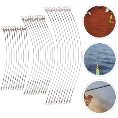 30pcs Lignes de pêche anti- Lignes de leader rotatif - Immagine 1 di 4