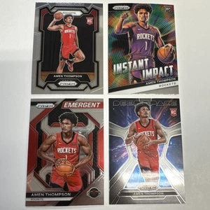 Lote de 4 cartas de novato Amen Thompson 2023-24 Prizm Deep Space Emergent Rockets - Imagen 1 de 6