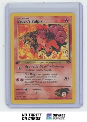 2000 Pokemon Gym Challenge 1st Edition Brock’s Vulpix #37/132 - Image 1 of 3