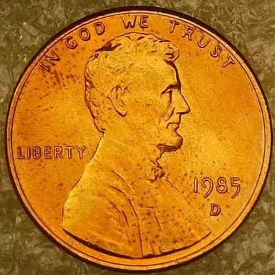 🔥 UNCIRCULATED (RB) 1985-D LINCOLN CENT DDO DDR RPM VARIETY - Image 1 of 4