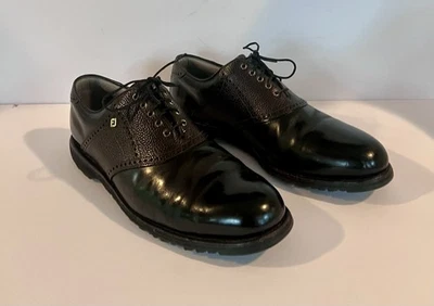 FootJoy Classics Dry Golf Shoes Men’s 12 B Black Brown Leather Oxfords Spikeless - Image 1 of 4