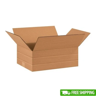 Heavy Duty Moving Boxes Bulk Pack Extra Large Storage Boxes Packing Supplies New - Image 1 of 4