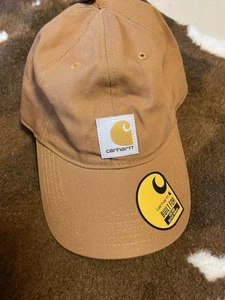 Carhartt Youth Baseball Hat Ball Cap Adjustable Tan 100% Cotton Canvas - Picture 1 of 5