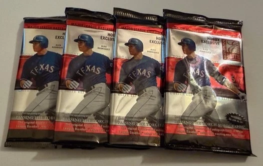 (4) 2003 Donruss Elite Baseball Packs - Hobby - Image 1 of 1