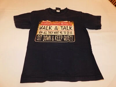 Camisetas Híbridas Jóvenes Niños Camiseta Manga Corta Talla S Pequeña Negra "Mis Padres" Usada en Excelente Condición Foto 1 de 3