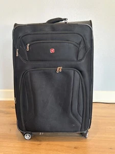 Swissgear 6283 29" Expandable Checked Bag-On Spinner Luggage - Black - Picture 1 of 8