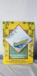 Vintage New Belgium Brewing~Blue Paddle~1998~Tin Tacker Sign 16" x 11 3/4" - Picture 1 of 3