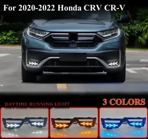 For 2020-2022 Honda CRV CR-V Driving Fog Light Turn Signal Lamps 3-Color LED DRL - Picture 1 of 13