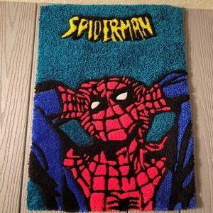 16x22 Spiderman Rug handmade tufted rug custom wall art Spiderman fiber art NEW - Picture 1 of 4