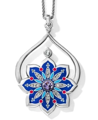NUEVO CON ETIQUETAS Collar Reversible Brighton JOURNEY TO INDIA Flor Corta Azul Precio de venta sugerido por el fabricante $82  Foto 1 de 4