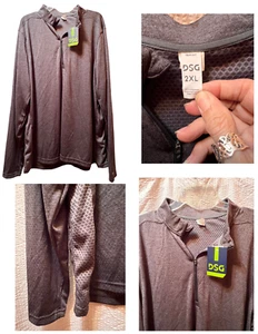 NWT DSG 2XL Mens Knit Running Layer Shirt Reflective Details Moisture Wicking - Picture 1 of 7