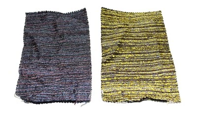 Trazos Lot of 2 Bumpy Textured Striped Upholstery Fabric Samples 6" x 10" - Image 1 of 4