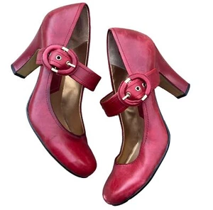 Zapatos de tacón Nine West para mujer Mary Jane Madeline rojo granate talla 9,5 de colección Whimsigoth - Imagen 1 de 17