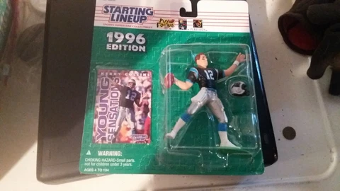 Kerry Collins 1996 Starting Lineup Figure w/Trading Card NEW Carolina Panthers Cover