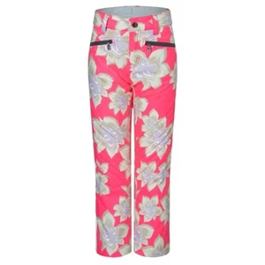 Bogner Girls Frenzi-T Insulated Ski Pant - Large - Neon Pink Flower Print - NEW - Picture 1 of 11