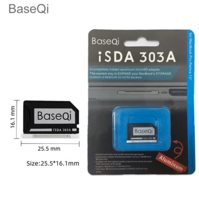 BaseQi for MacBook Pro Retina13inch Aluminum Micro SD Memory Card Adapter 303A - Image 1 of 4