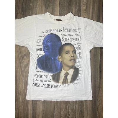 Camiseta De Colección Y2K Barack Obama Martin Luther King Jr. Rap Estilo Presidente Camiseta Foto 1 de 4
