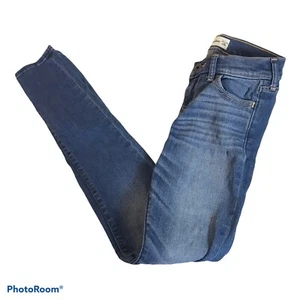 Abercrombie Kids Jeans Sz 14 Slim Stretch Medium Blue Wash Skinny Distressed - Picture 1 of 6