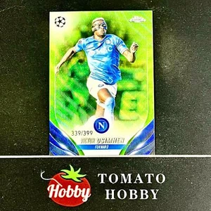 TOPPS CHROME UEFA 2023-24 VICTOR OSIMHEN /399 GREEN SHIMMER REFRACTOR NAPOLI - Picture 1 of 2