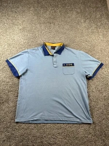 VINTAGE Gabicci Polo Shirt Mens XXL 2XL Blue Cotton Polyester Blend Collezione - Picture 1 of 13