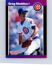 VINTAGE BASEBALL CARD DONRUSS 1989 CHICAGO CUBS GREG MADDUX  NO22 - Picture 1 of 2
